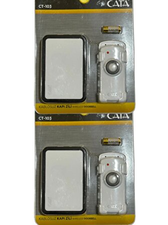 Cata CT-103 Kablosuz Kapı Zili (Siyah Kenarlı)(2 Adet)