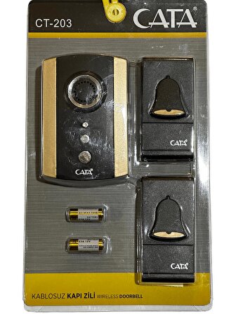 Cata CT-203 Kablosuz Kapı Zili (Kahverengi Desenli)