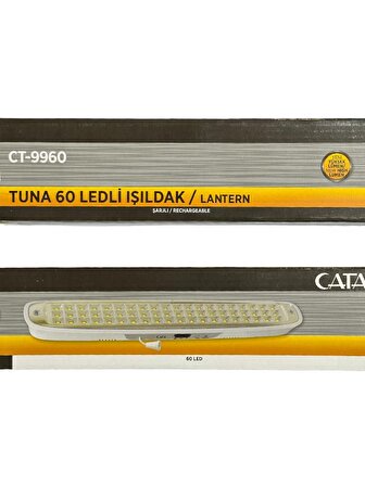Cata CT-9960 6W Şarjlı Tuna 60 Ledli Işıldak (2 Adet)
