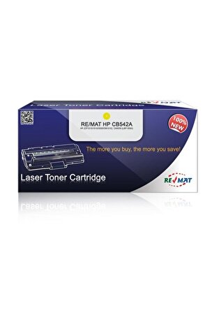 RE/MAT HP CB542A (125A) SARI MUADİL TONER %100 YENİ