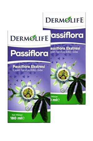 Dermolife Passiflora Ekstresi Takviye Edici Gıda 180 ml 2 Adet
