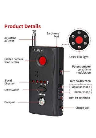 CC308+ Kamera Sinyal Bulucu Dedektör