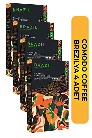 Comodo Coffee Brezilya Classic Selection Filtre-Çekirdek Kahve 4x250 gr