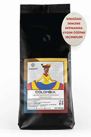 Comodo Coffee Colombia Classic Selection Filtre-Çekirdek Kahve 1000 gr