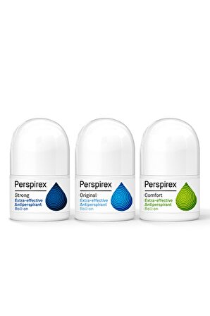 Perspirex Konfor,Güçlü Ve Orijinal Terleme Önleyici Antiperspirant Roll-on 20 Ml 3'lü Paket