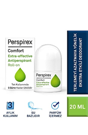 Perspirex Konfor,Güçlü Ve Orijinal Terleme Önleyici Antiperspirant Roll-on 20 Ml 3'lü Paket