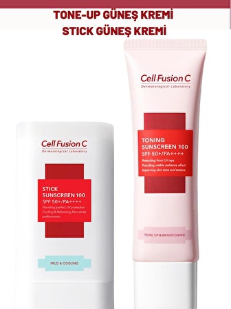 Cell Fusion C Toning Tone Up Güneş Kremi ve Aquatica Stick Güneş Kremi Set