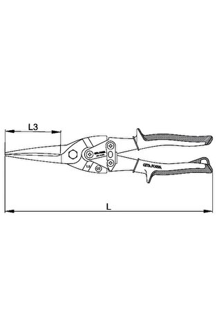 Ceta Form J04-300S Mafsallı Sac Makası Uzun Kesim