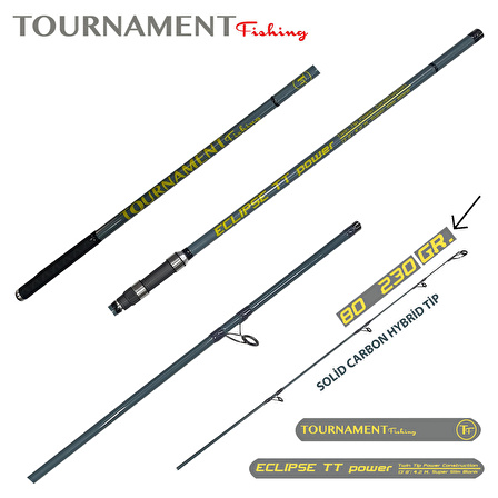 Tournament fishing ECLIPSE TT power 4.20 Mt Super Slim blank 120-260gr atarlı 4 Parça Surf Olta Kamışı