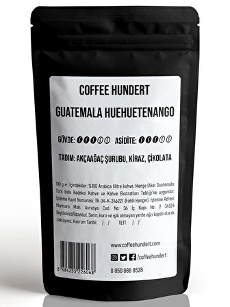 Coffee Hundert Guatemala Huehuetenango Filtre Kahve 100 Gram