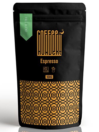 Coffee Hundert Pale Blend (Yumuşak İçimli) Espresso 100 Gram