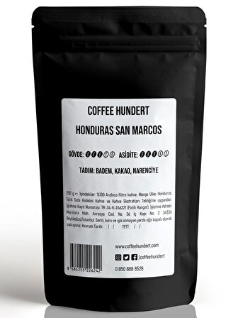 Coffee Hundert Honduras San Marcos Filtre Kahve 250 Gram