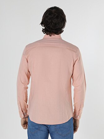 Slim Fit Shirt Neck Erkek Uzun Kol Gömlek