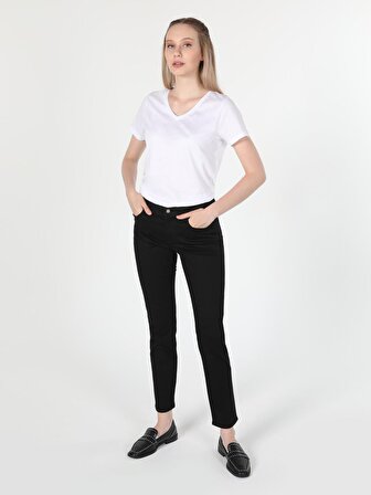 Regular Fit Basic Beyaz Kadın Kısa Kol Tişört