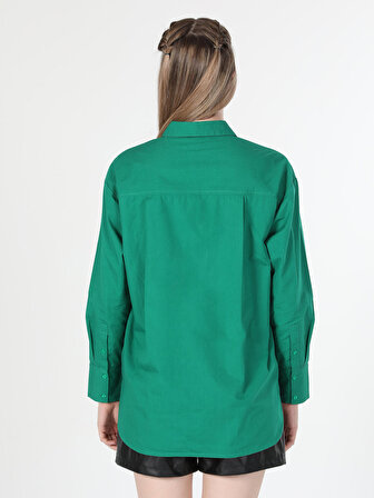 Yeşil Kadın Gömlek U.kol