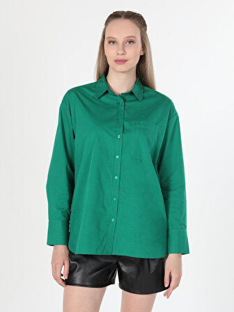 Yeşil Kadın Gömlek U.kol