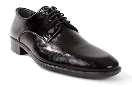 Fermend 849BS Siyah Rugan Klasik Deri Erkek Ayakkabı