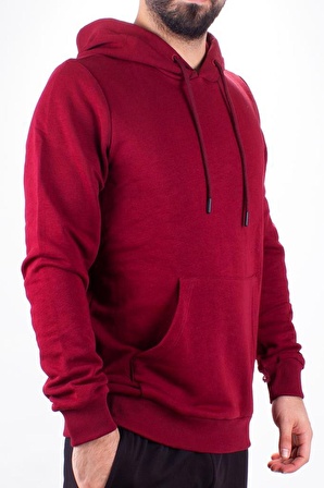 Twister 2732 Bordo Kapüşonlu Erkek Sweatshirt