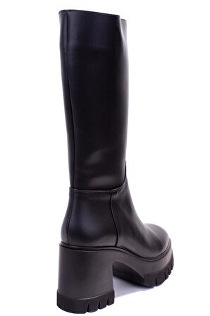 Dagoster DZA07-890501 Siyah Günlük Platform Topuklu Kadın Çizme