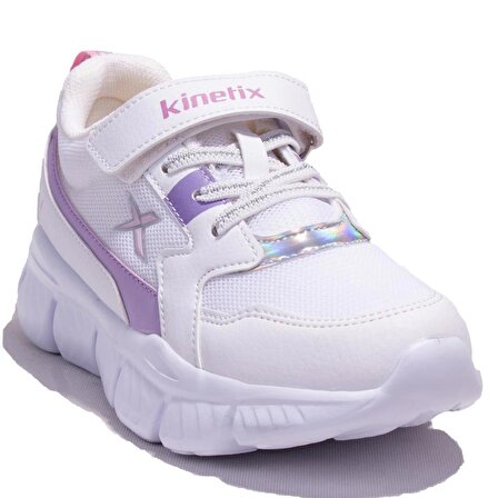 Kinetix Helıum3 Beyaz Lila Ortopedik Günlük Kız Çocuk Spor Ayakkabı