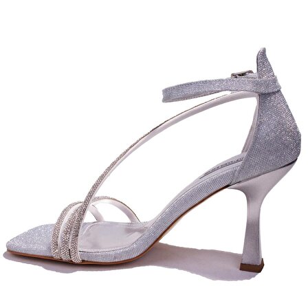 Dagoster DZA07-337098C Gümüş Klasik Topuklu Kadın Ayakkabı