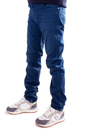 Twister Vegas 724-02C Mavi Yüksek Bel Rahat Paça Erkek Jeans Pantolon