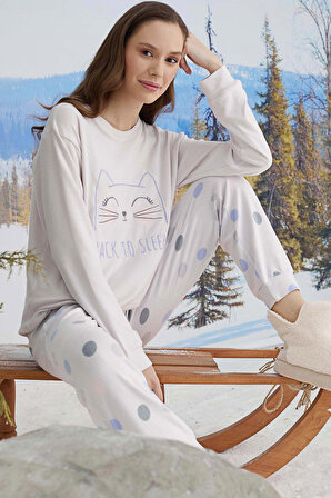 Kadın Uzun Kollu Termal Pijama Takımı