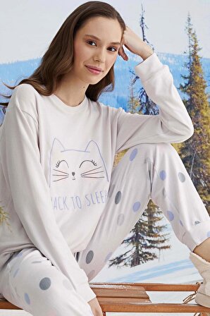 Kadın Uzun Kollu Termal Pijama Takımı