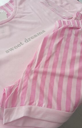 Kadın Pijama Takımı Kısa Kollu Şortlu