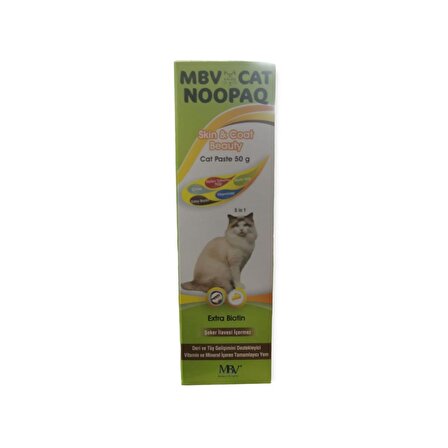 MBV Noopaq Extra Biotin Ve Vitaminli Beauty Kedi Macunu 50 Gr Tüy Dökümü Deri Bakımı