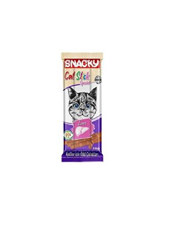 Snacky Ciğerli Stick Kedi Ödülü 3 x 5 gr %95 Hayvansal Türev Tahılsız