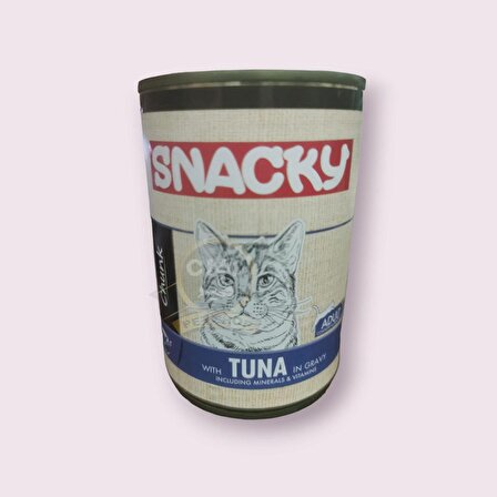 Snacky Chunk Gravy Soslu Ton Balıklı Yetişkin Kedi Konserve Yaş Maması 400 Gr