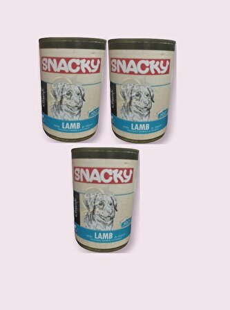 Snacky Chunk Gravy Soslu Kuzu Etli Yetişkin Köpek Konserve Yaş Maması 3 Adet 400 Gr