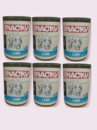 Snacky Chunk Gravy Soslu Kuzu Etli Yetişkin Köpek Konserve Yaş Maması 6 Adet 400 Gr