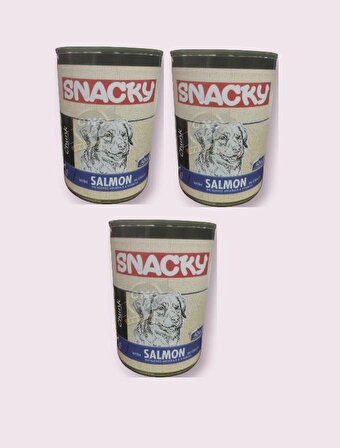Snacky Chunk Gravy Soslu Somonlu Yetişkin Köpek Konserve Yaş Maması 3 Adet 400 Gr