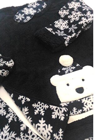 Kadın Pijama Takımı Peluş Welsoft Polar Kışlık
