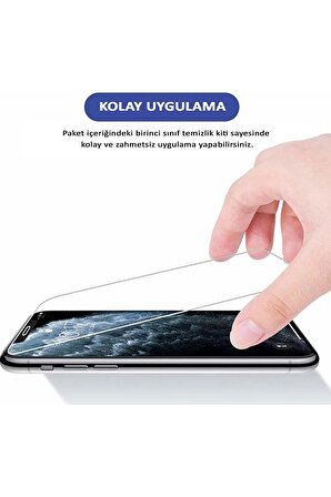 Apple iPhone 12 Uyumlu Ekran Koruyucu Screen Protector Tempered Glass Kristal Netliğinde %100 HD Görüntü, Yüksek Kalite Temperli Kırılmaz Cam