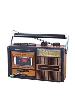 Fp 319 Usb Fm Radyo Kaset Çalar Nostaljik Müzik Kutusu Şarj Usb Sd