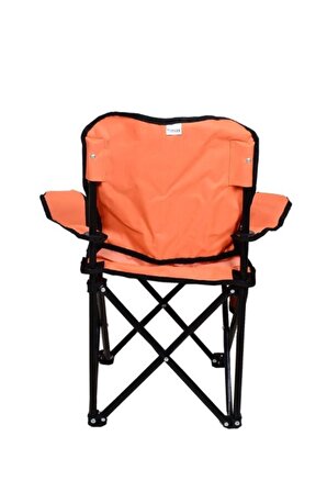 BODY-GYM Mini Çocuk Katlanır Çantalı Kamp Sandalyesi Turuncu Kaplan Desenli