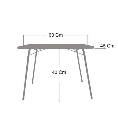 Tedarikcenter 4 Adet Ahşap Kollu Kırmızı Kamp Sandalyesi + 1 Adet 60x45 Cm Katlanır Masa