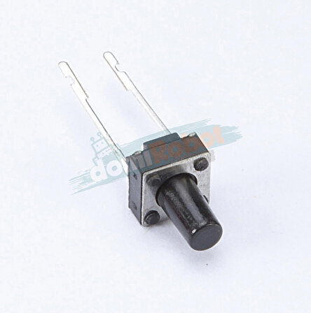 2 Pin Mini Push-Buton (Tuş Yüksekliği 6mm) Standart