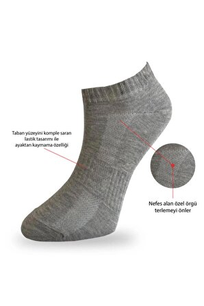 12 Çift Kısa Bilek Boy Erkek Spor Patik Çorap Asorti Renk Ve Desen Erkek Patik Likra Çorap