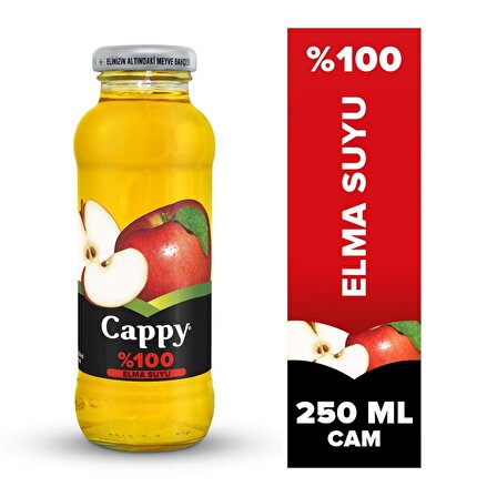 Cappy %100 Elma Suyu Cam 250 Ml