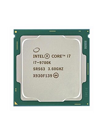 Intel Core i7 9700K 3.6GHz 4.9GHz 12M 1151p F-Tray Fansız Kutusuz İşlemci