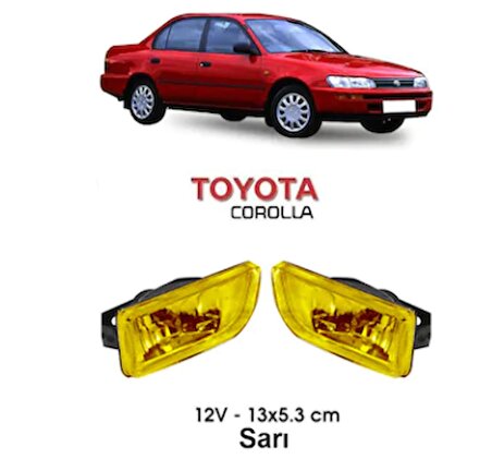 Carub Efsane Kasa Toyota Tip Sis Lambası 12V Sarı 2 Adet(Emark Belgeli)