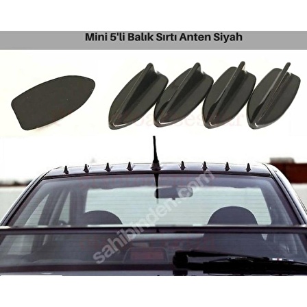 Mini 5 li Balık Sırtı Anten Siyah