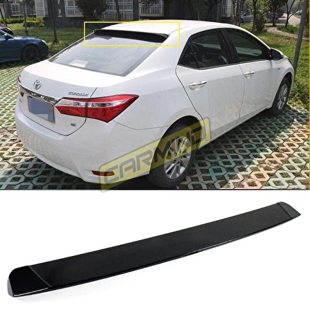 Toyota Corolla Cam Üstü Piano Black Spoiler 2013-2018