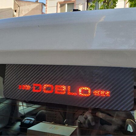 Fiat Doblo Karbon Arka Fren Stop Lambası Sticker 2011-2020