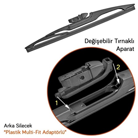 Sentinel 9 Aparatlı Arka Silecek 275mm