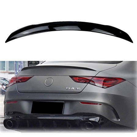 Mercedes CLA W118 Bagaj Üstü Piano Black Spoiler